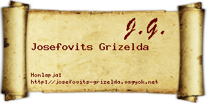 Josefovits Grizelda névjegykártya